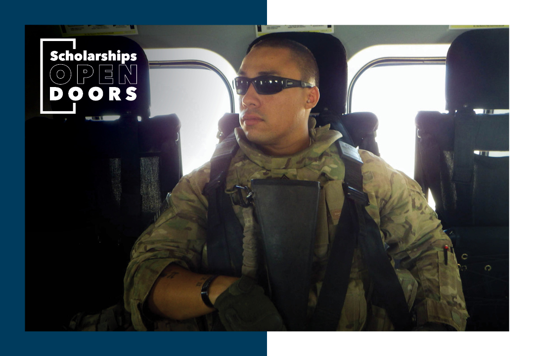 Former U.S. Army Staff Sgt. Andrew Garza, M.A. ’22, M.B.A. ’22