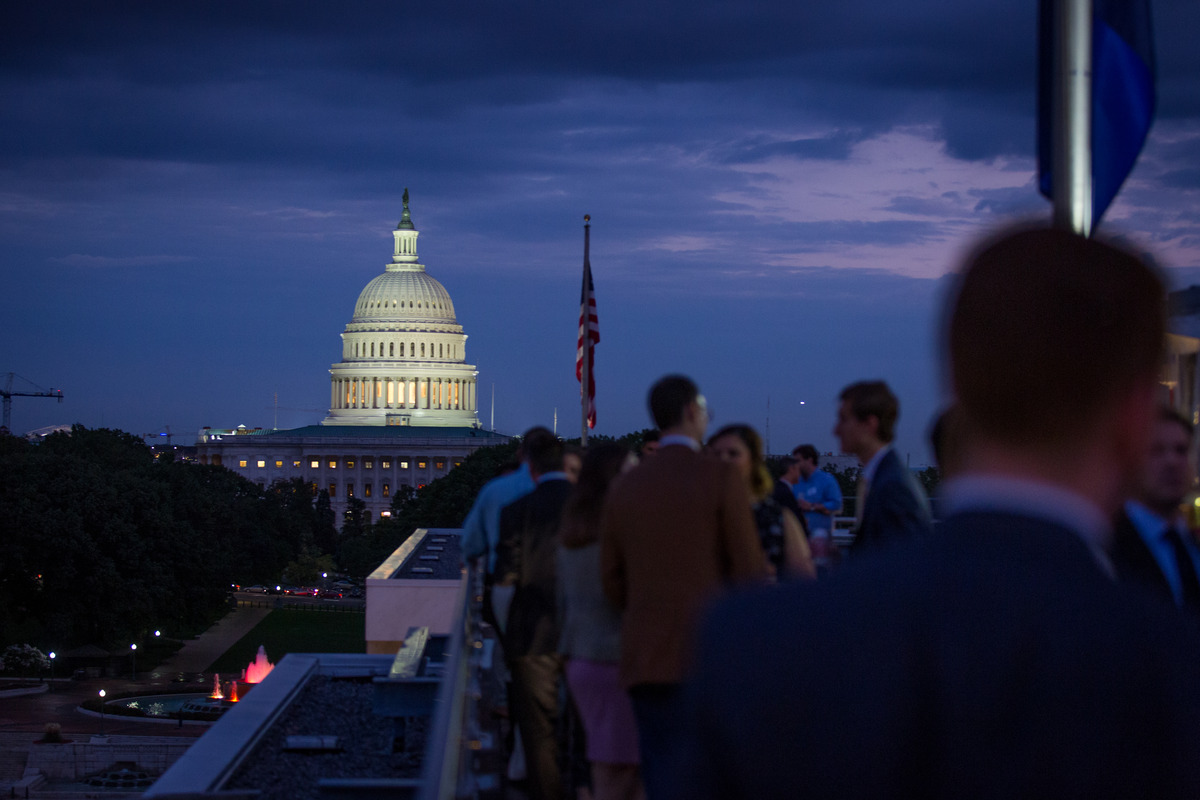 U.S. Capitol Building in the evening