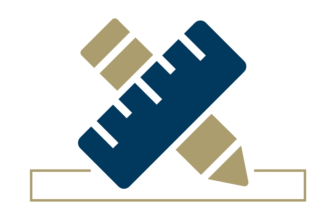 Support Schools and Units - graphic depicting crossed ruler and pencil.