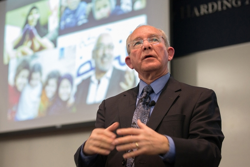 Ambassador Skip Gnehm at a lecture