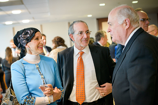 President Knapp with the Maybergs at the official launch of the Center.