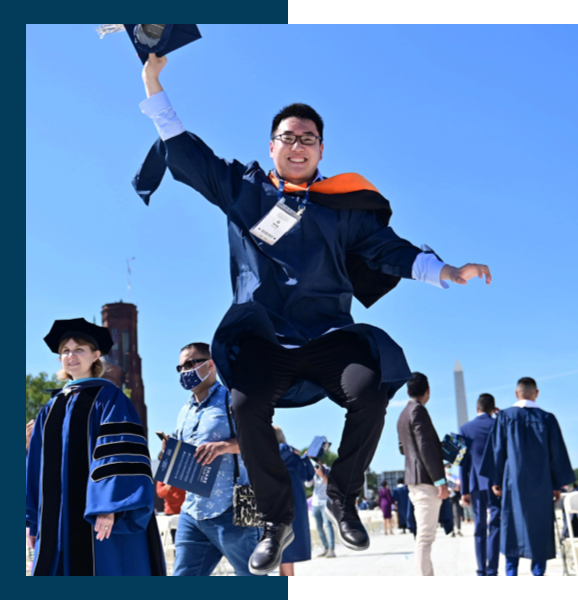 commencement jumping grad