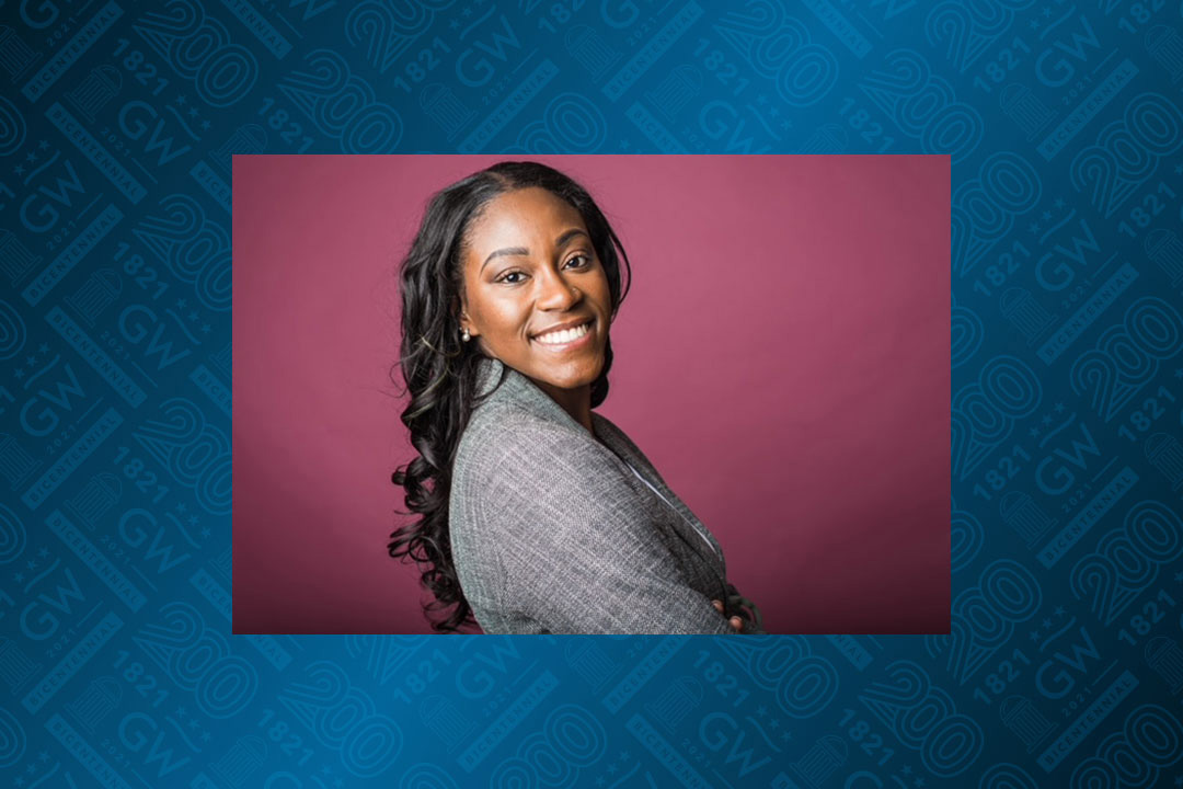 Avonda Fogan, B.A. ’16, recipient of the Stephen Joel Trachtenberg scholarship