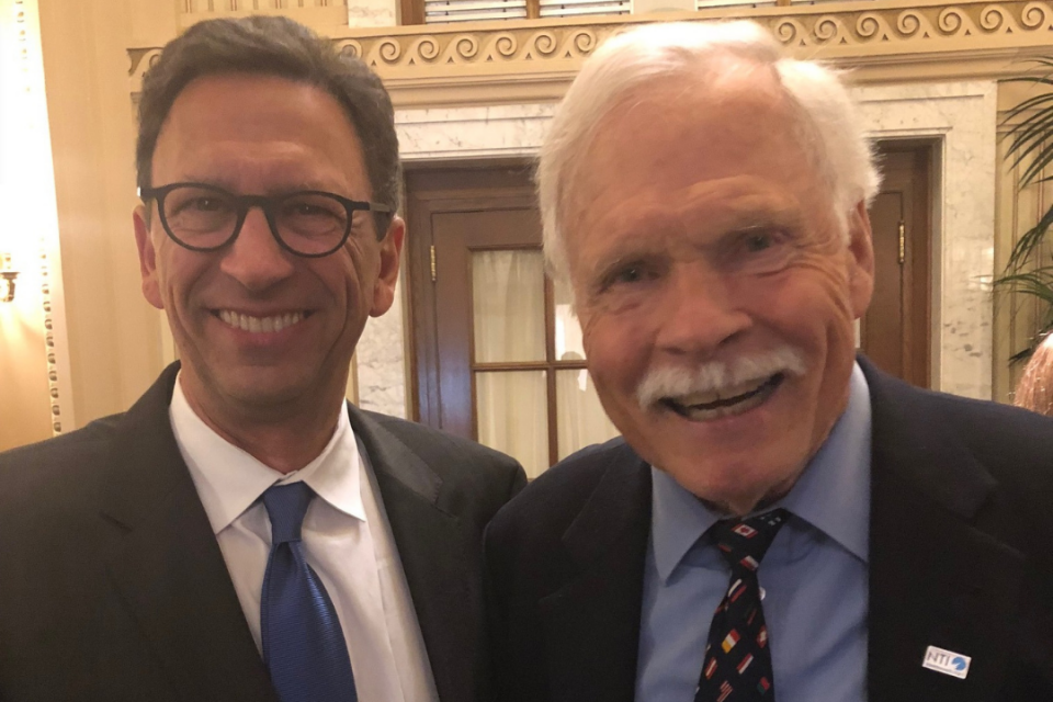 Frank Sesno with Ted Turner