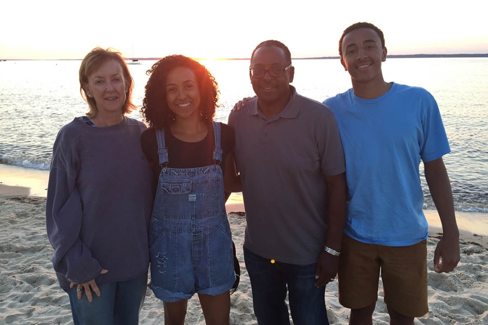 Maryanne Lavan (l), Mikayla Harris, the late Larry Harris and Zachary Harris. (Photo courtesy of Maryanne Lavan)