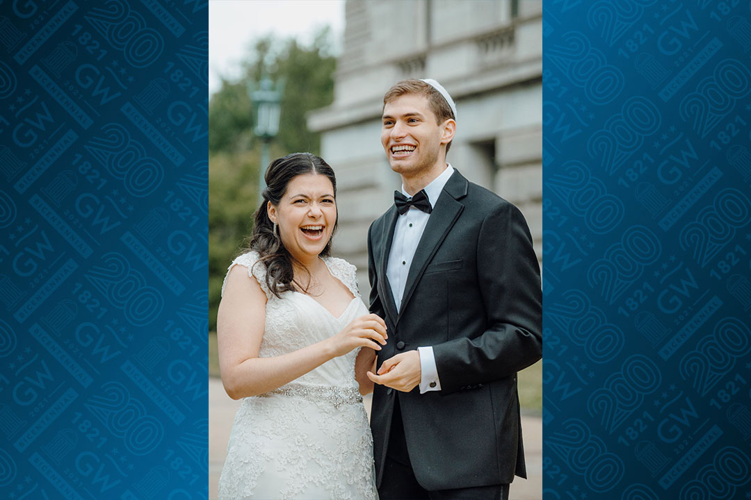 Moshe Pasternak, B.A. ’17, and his wife, Margarita Bronshteyn, B.A. ’17