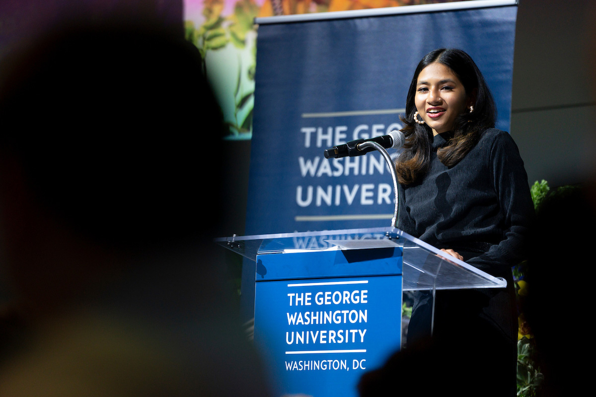 Prashamsha Rayamajhi discussed the impact of scholarships on her own education.