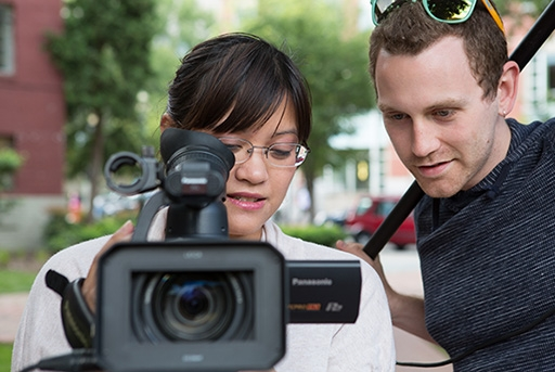 SMPA students learning from behind the camera.