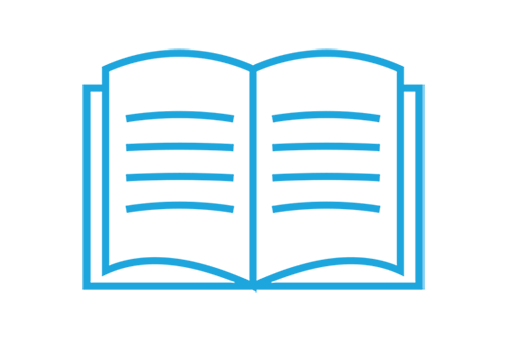 Icon - open book - provide a student with the materials for learning