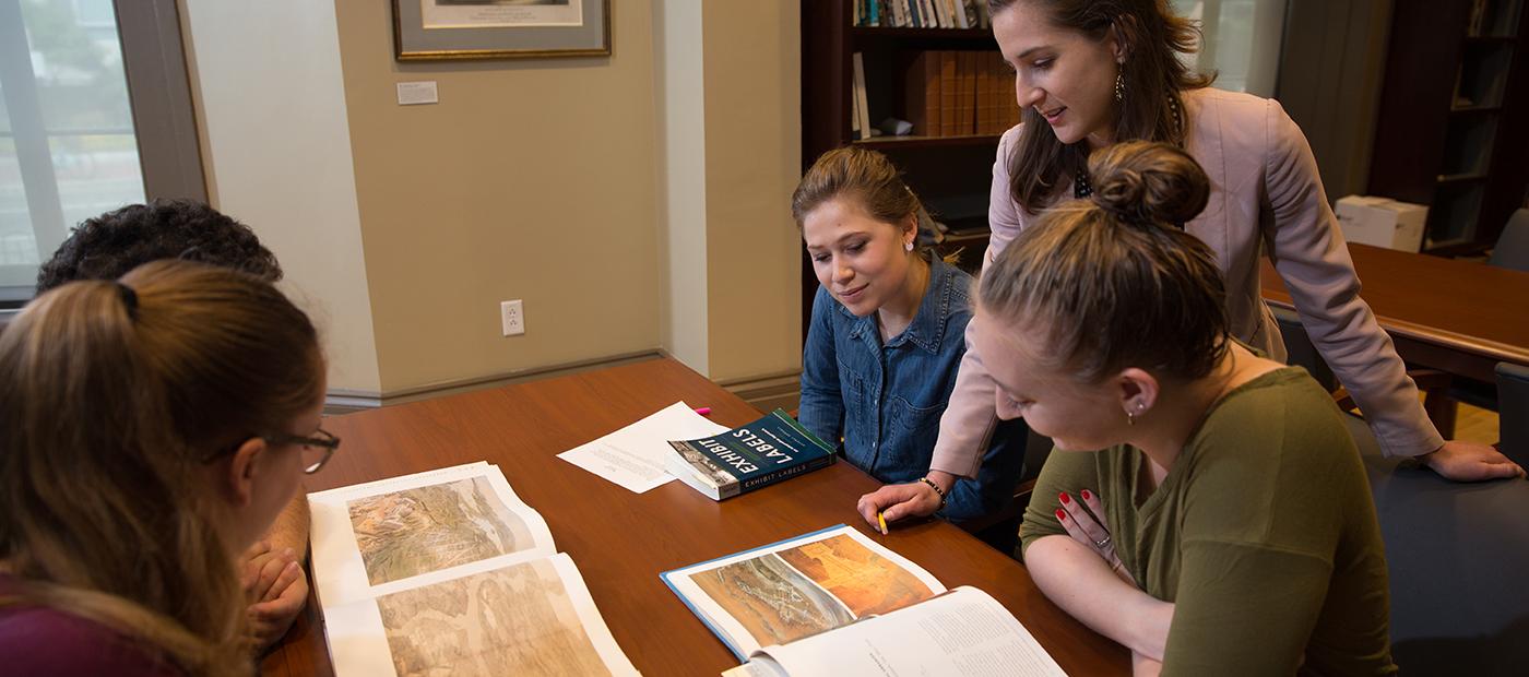 Members of history fraternity Pi Alpha Theta visited the Albert H. Small Center for National Capital Area Studies.